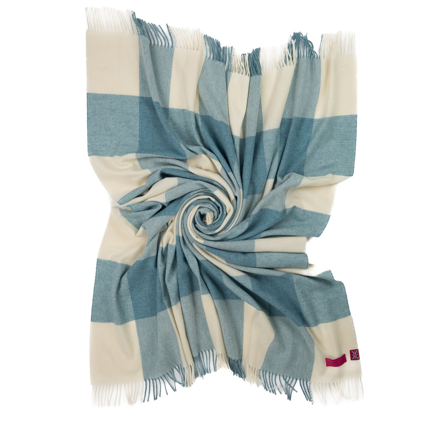Southampton Home Merino Wool Block (Sky)-Throws and Blankets-[bar code]-Prince of Scots
