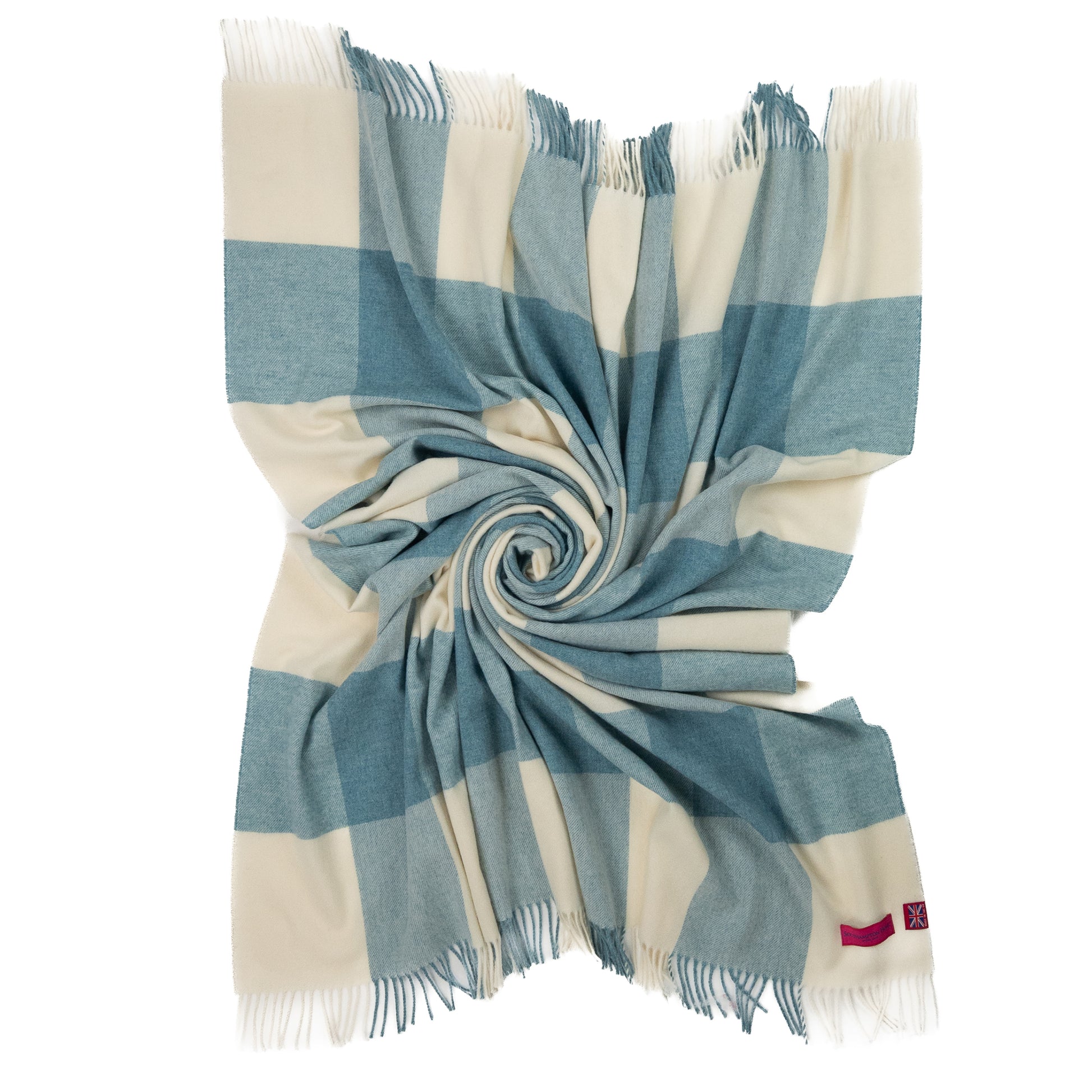 Southampton Home Merino Wool Block (Sky)-Throws and Blankets-[bar code]-Prince of Scots