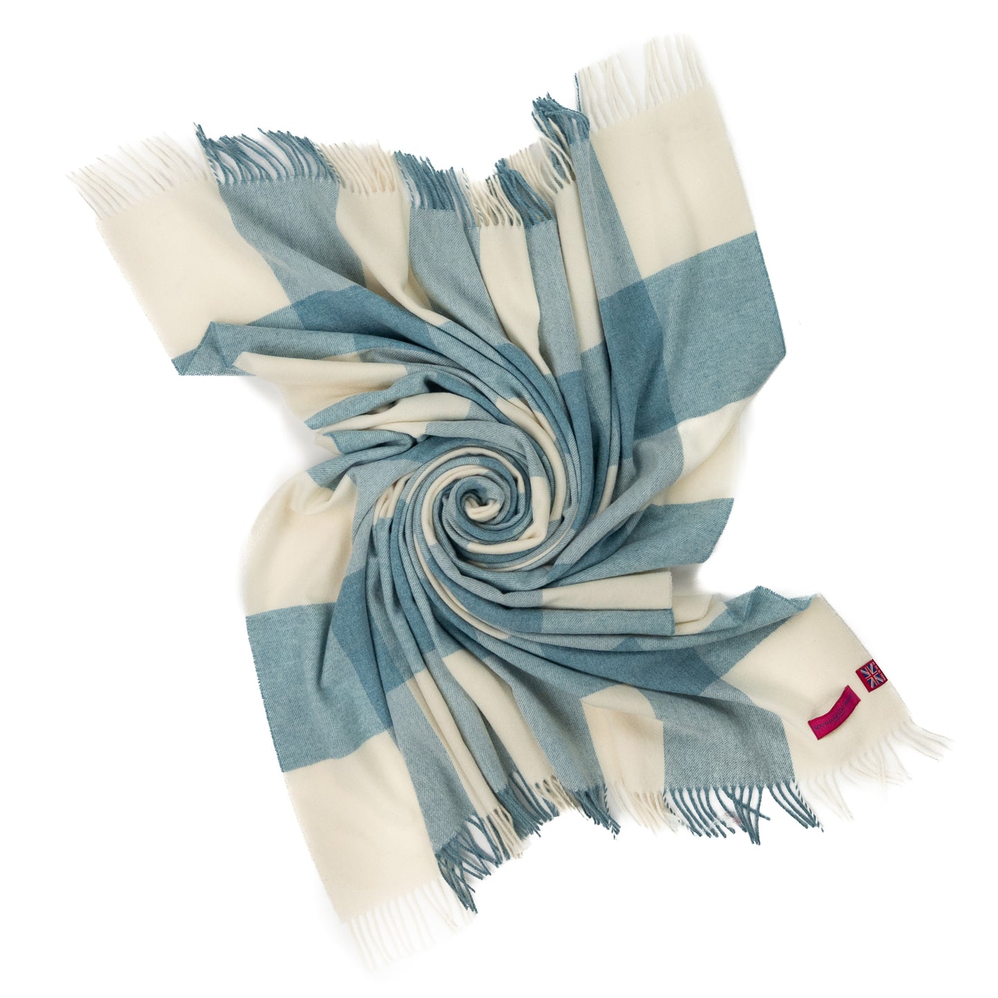 Southampton Home Merino Wool Block (Sky)-Throws and Blankets-[bar code]-Prince of Scots