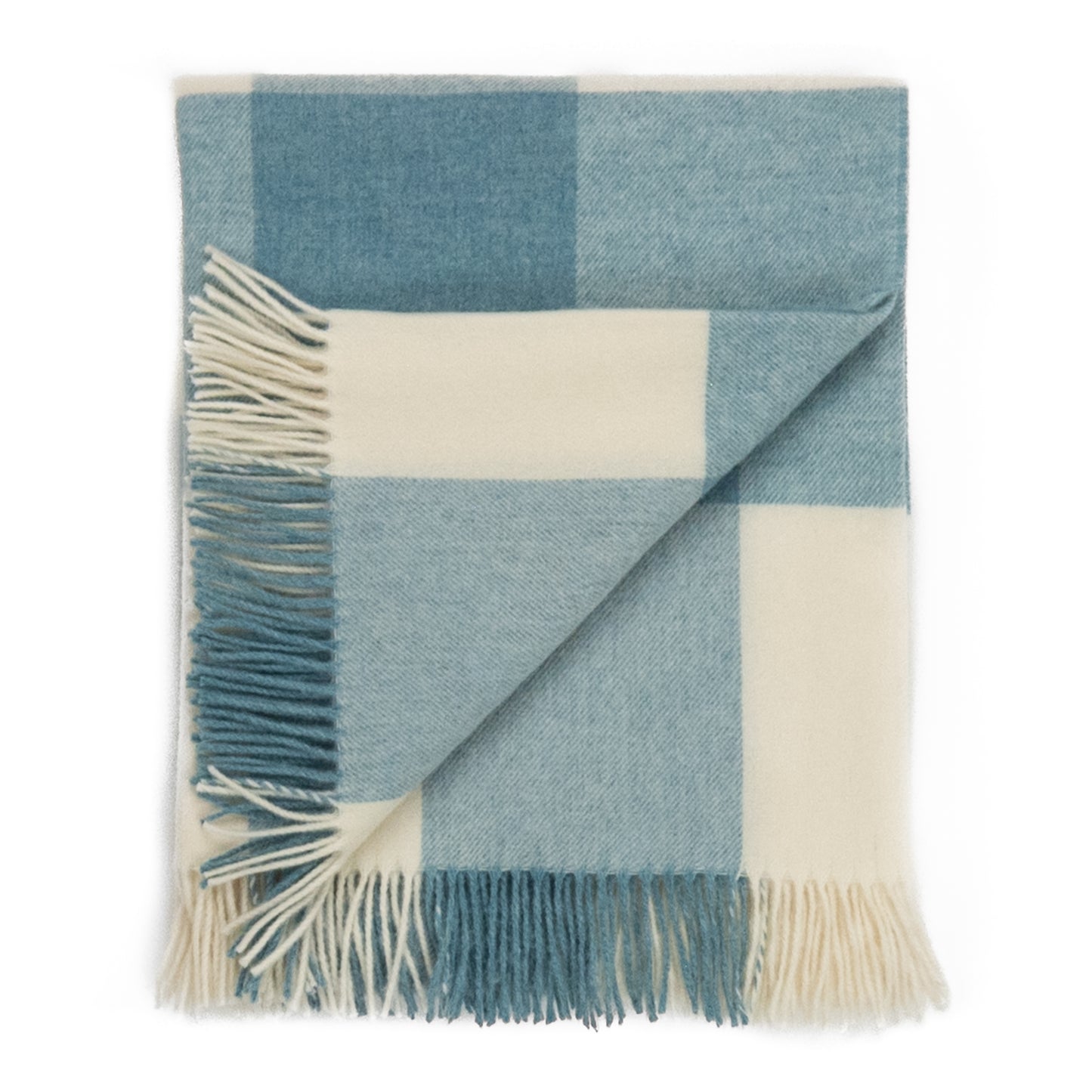 Southampton Home Merino Wool Block (Sky)-Throws and Blankets-[bar code]-Prince of Scots