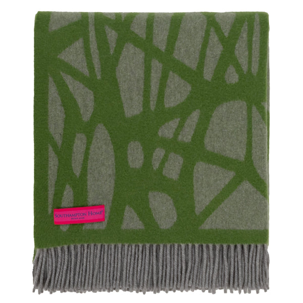 Southampton Home Monarch Merino Fleece Throw ~ Green ~-Blankets-[bar code]-MonarchGreen-Prince of Scots