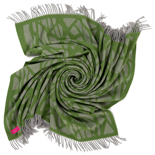 Southampton Home Monarch Merino Fleece Throw ~ Green ~-Blankets-[bar code]-MonarchGreen-Prince of Scots