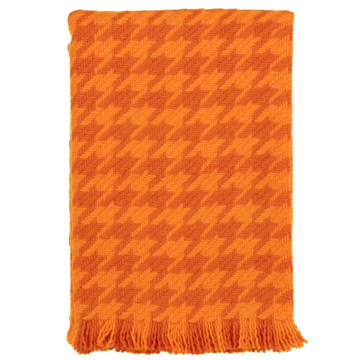 Southampton Home Naturally Weighted Houndstooth Throw ~ Orange ~-Blankets-[bar code]-OrangeHoundstooth-Prince of Scots