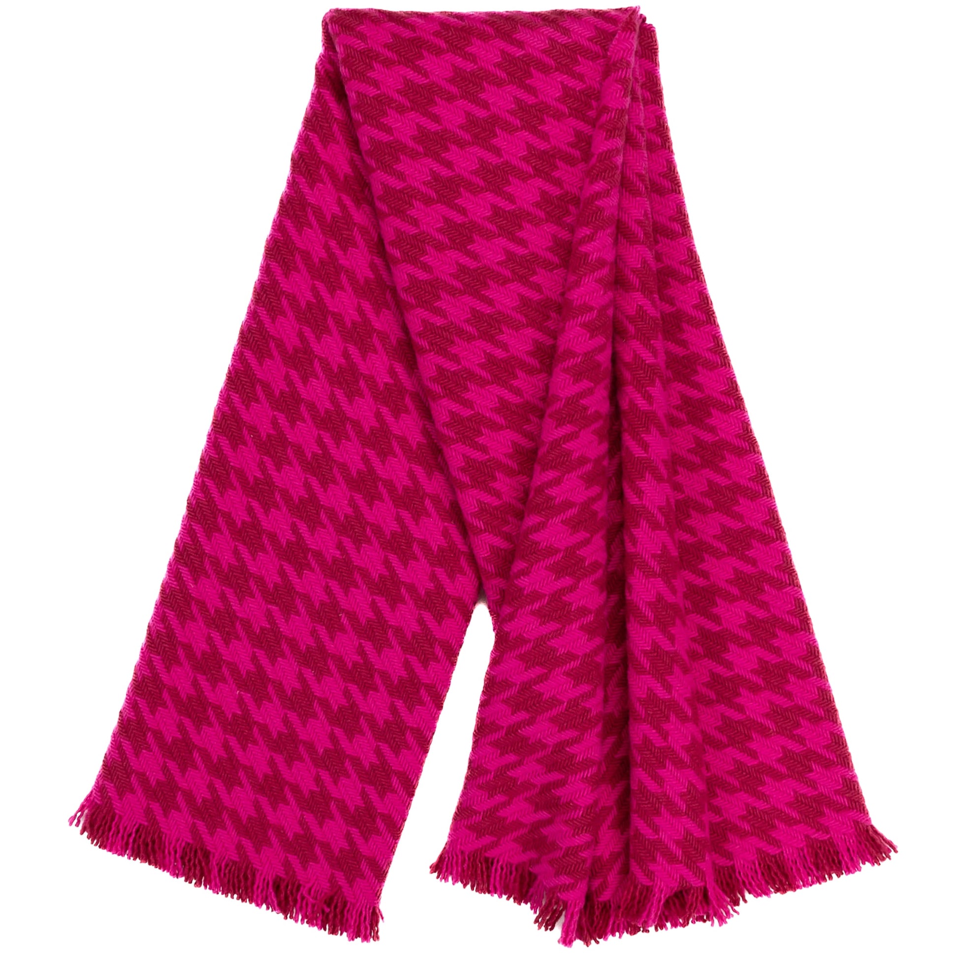 Southampton Home Naturally Weighted Houndstooth Throw ~Pink ~-Blankets-[bar code]-PinkHoundstooth-Prince of Scots