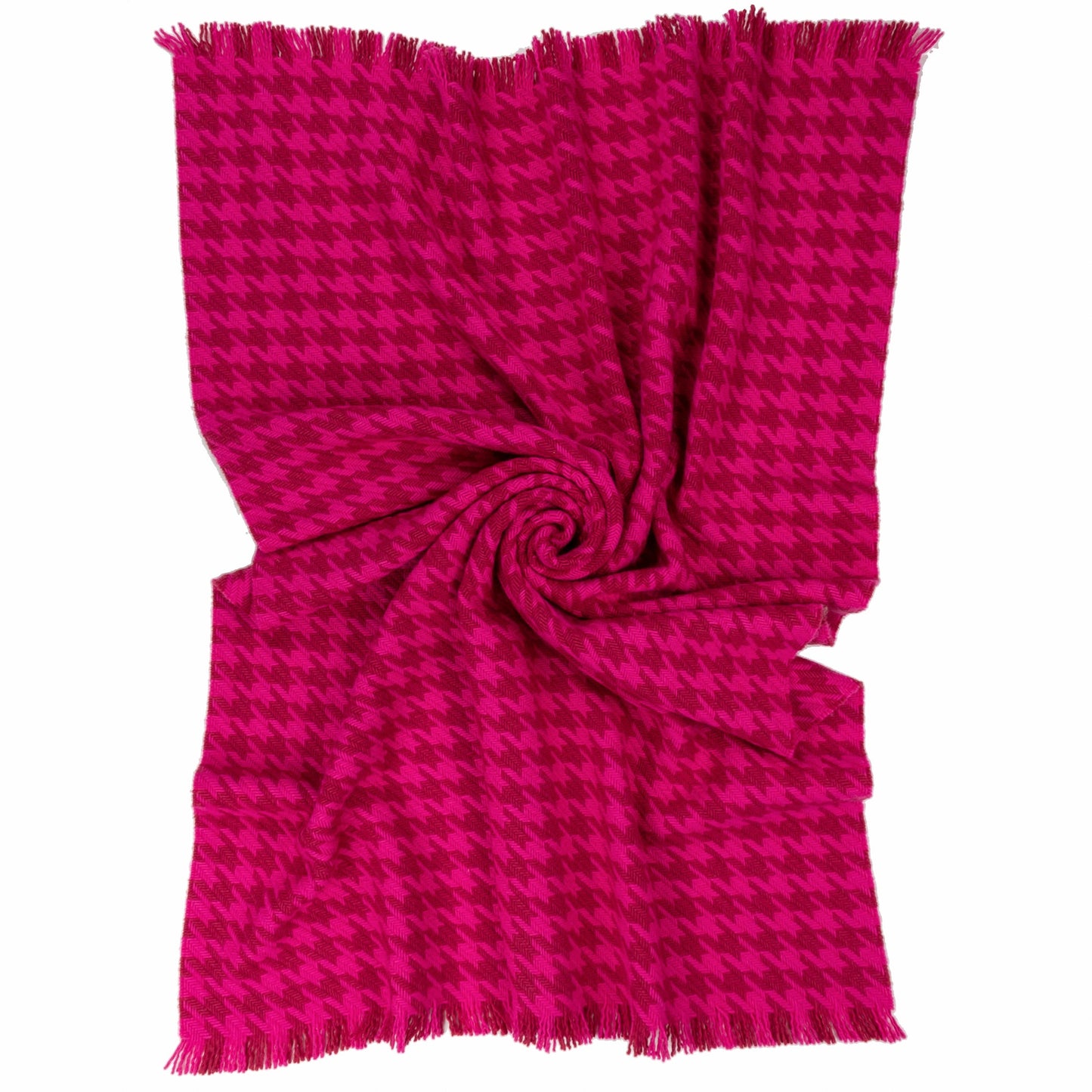 Southampton Home Naturally Weighted Houndstooth Throw ~Pink ~-Blankets-[bar code]-PinkHoundstooth-Prince of Scots