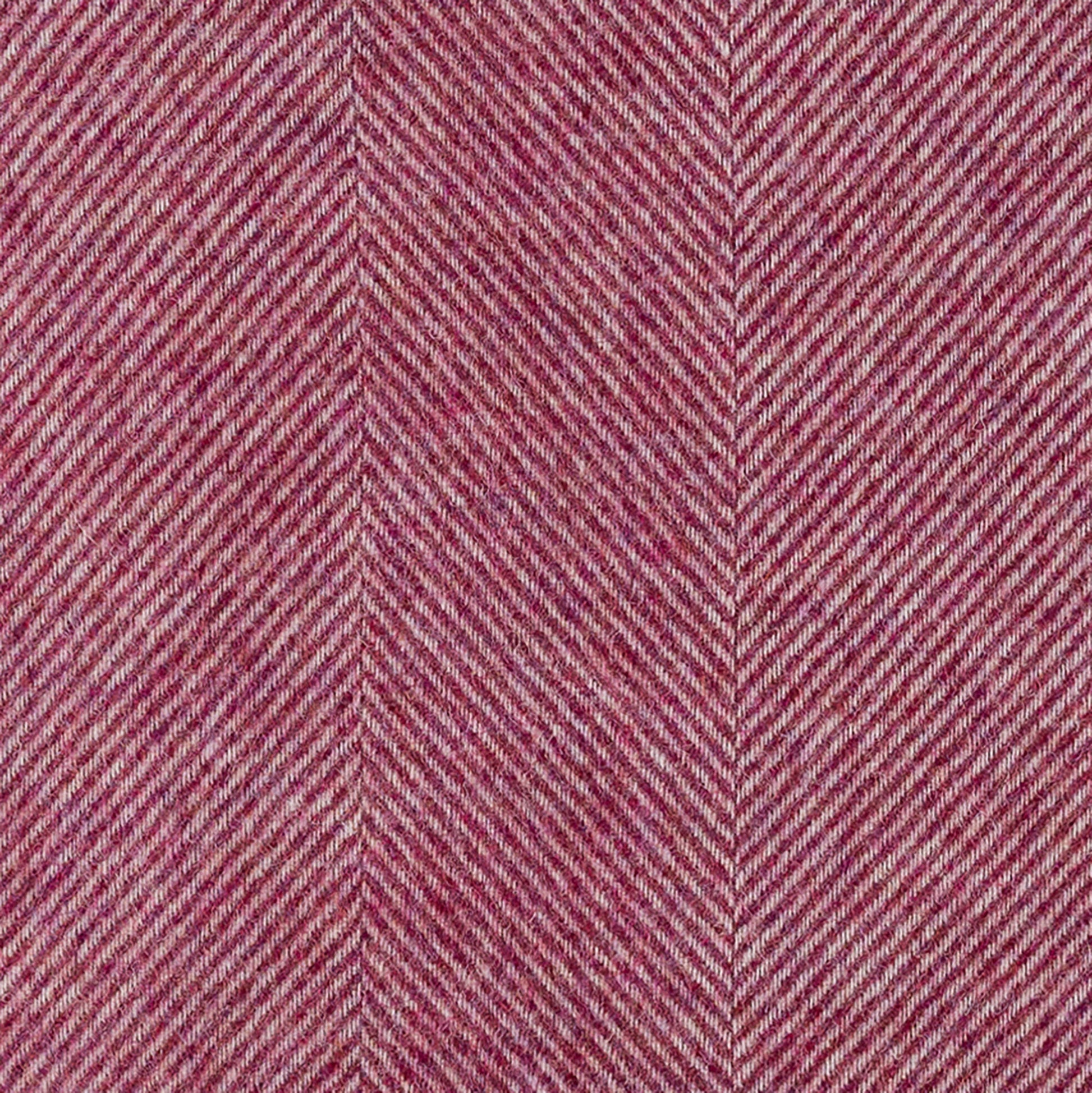 Southampton Home Wool Herringbone Throw (Berry)-Throws and Blankets-[bar code]-ShetlandBerry-Prince of Scots