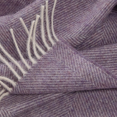 Southampton Home Shetland Lambswool Herringbone Throw – Lavender | Woven in England-Throws and Blankets-[bar code]-Prince of Scots