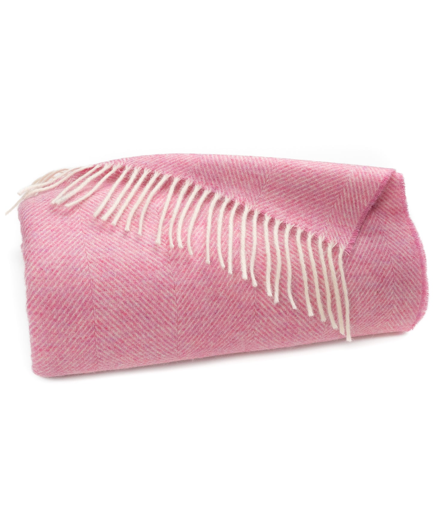 Southampton Home Shetland Lambswool Herringbone Throw – Light Pink | Woven in England-Throws and Blankets-[bar code]-Prince of Scots
