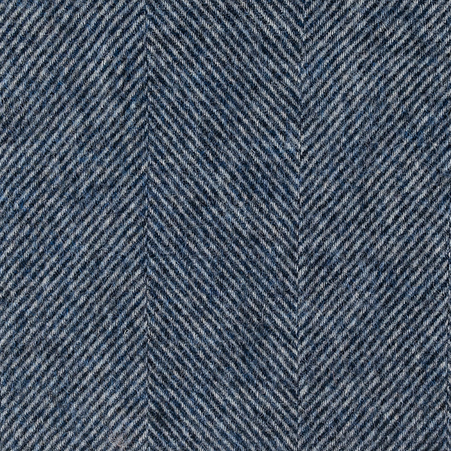 Southampton Home Wool Herringbone Throw (Navy)-Throws and Blankets-[bar code]-NavyShetland-Prince of Scots