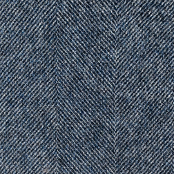 Southampton Home Wool Herringbone Throw (Navy)-Throws and Blankets-[bar code]-NavyShetland-Prince of Scots