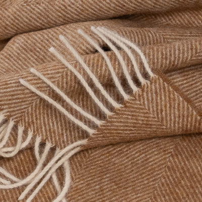 Southampton Home Shetland Lambswool Herringbone Throw – Rust | Woven in England-Throws and Blankets-[bar code]-Prince of Scots