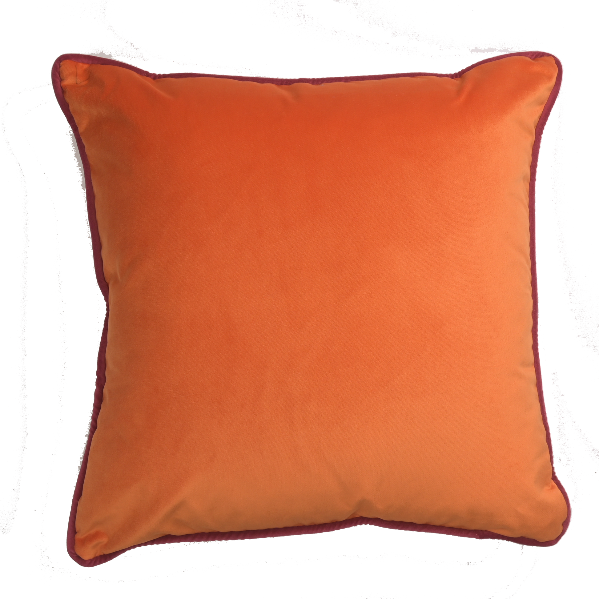 Southampton Home Velvet Pillow 22" x 22" ~ Orange-Throw Pillows-[bar code]-Prince of Scots
