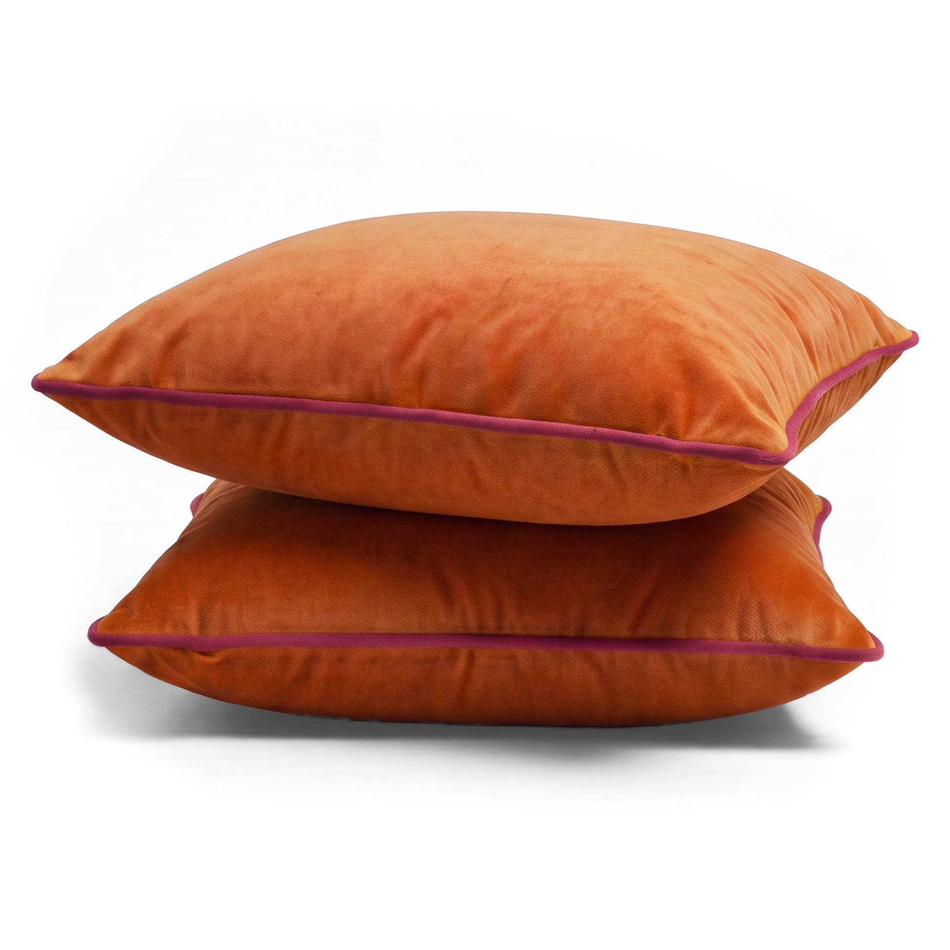 Southampton Home Velvet Pillow 22" x 22" ~ Orange-Throw Pillows-[bar code]-Prince of Scots