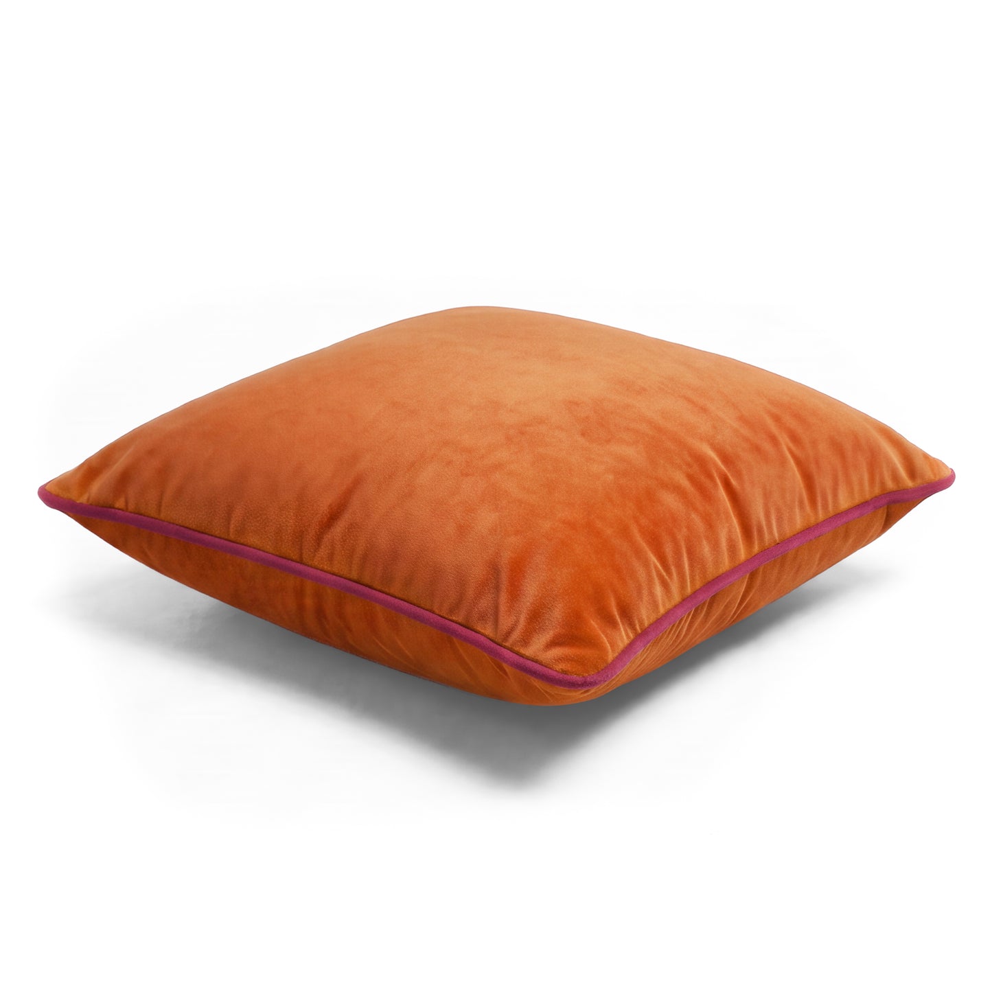 Southampton Home Velvet Pillow 22" x 22" ~ Orange-Throw Pillows-[bar code]-Prince of Scots