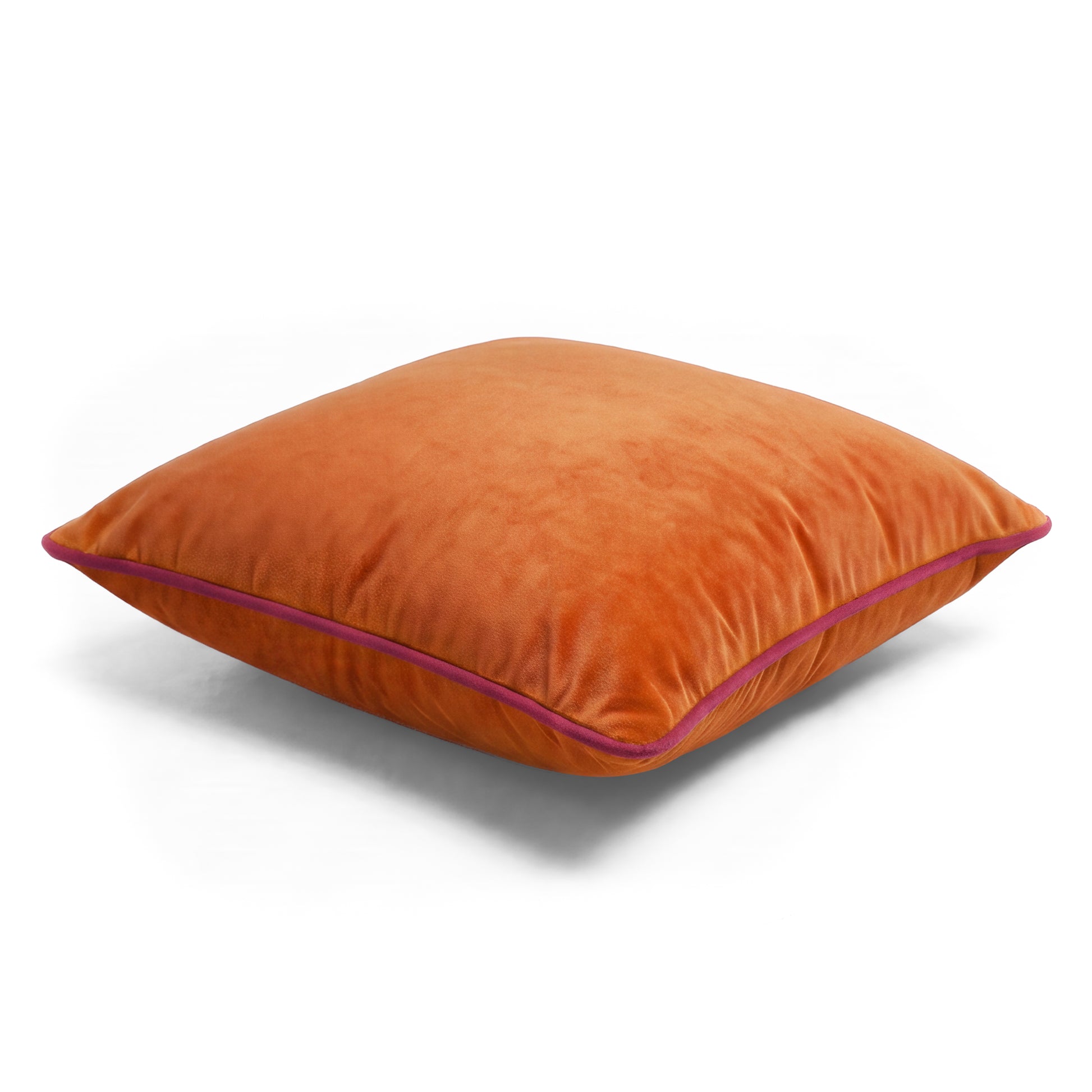 Southampton Home Velvet Pillow 22" x 22" ~ Orange-Throw Pillows-[bar code]-Prince of Scots