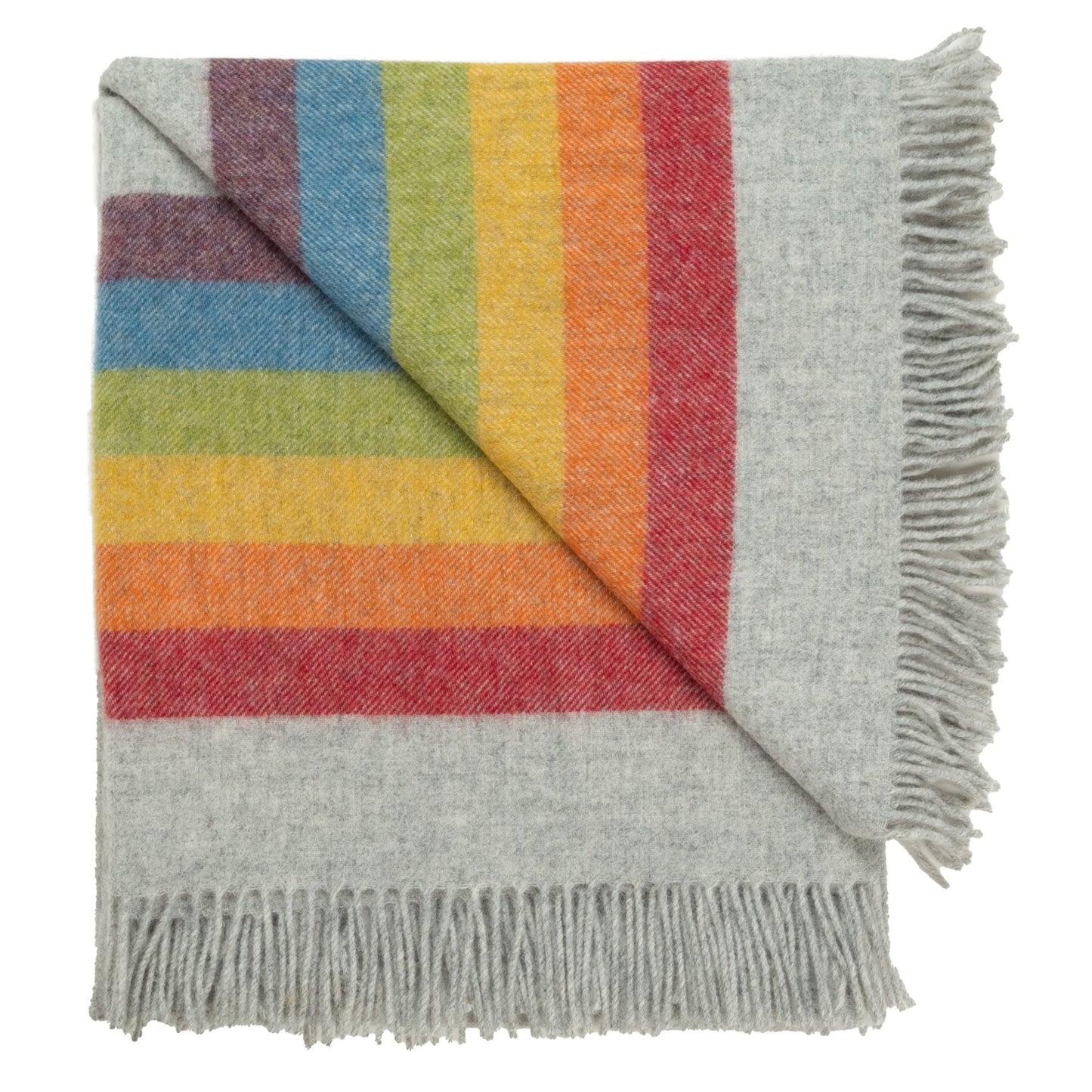 Southampton Home Merino Wool American Pride Throw ~ Grey ~-Throws and Blankets-[bar code]-AmericanPrideGrey-Prince of Scots