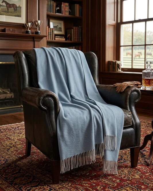TIDAL HERRINGBONE WOOL THROW | HIGHLAND TWEEDS® — MADE IN SCOTLAND