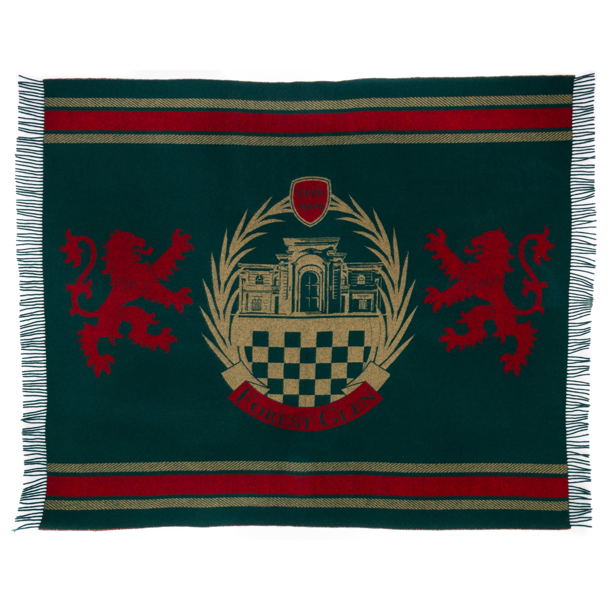 The Forest Glen Club Throw – Extra-Fine Italian Merino Wool | 56" x 72"-Throws and Blankets-[bar code]-Prince of Scots