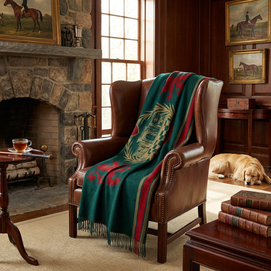 The Forest Glen Club Throw – Extra-Fine Italian Merino Wool | 56" x 72"-Throws and Blankets-[bar code]-Prince of Scots