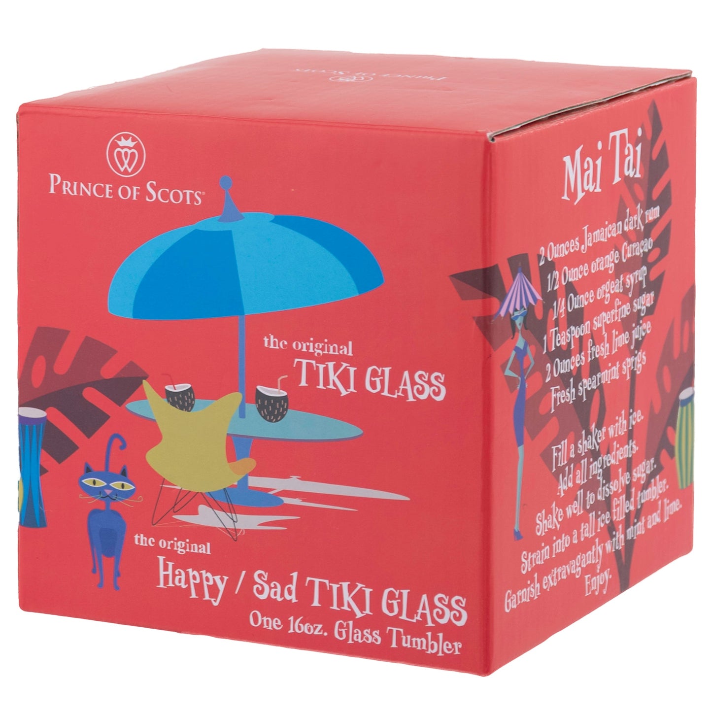 The Original Happy/Sad Tiki Glass Party in a Box-Gifts-Prince of Scots-810032753979-TikiGlass-Happy/SadBOX-Prince of Scots