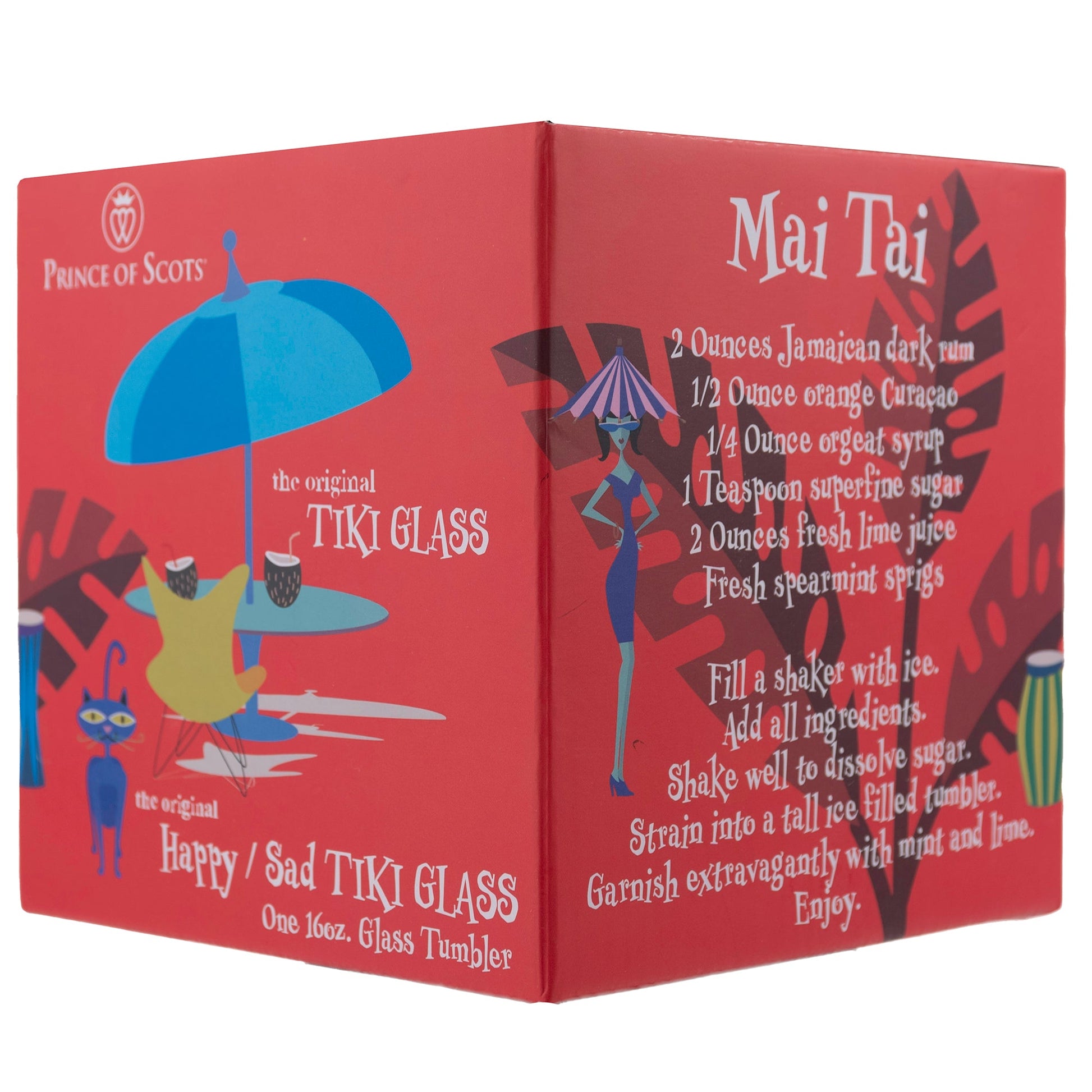 The Original Happy/Sad Tiki Glass Party in a Box-Gifts-Prince of Scots-810032753979-TikiGlass-Happy/SadBOX-Prince of Scots