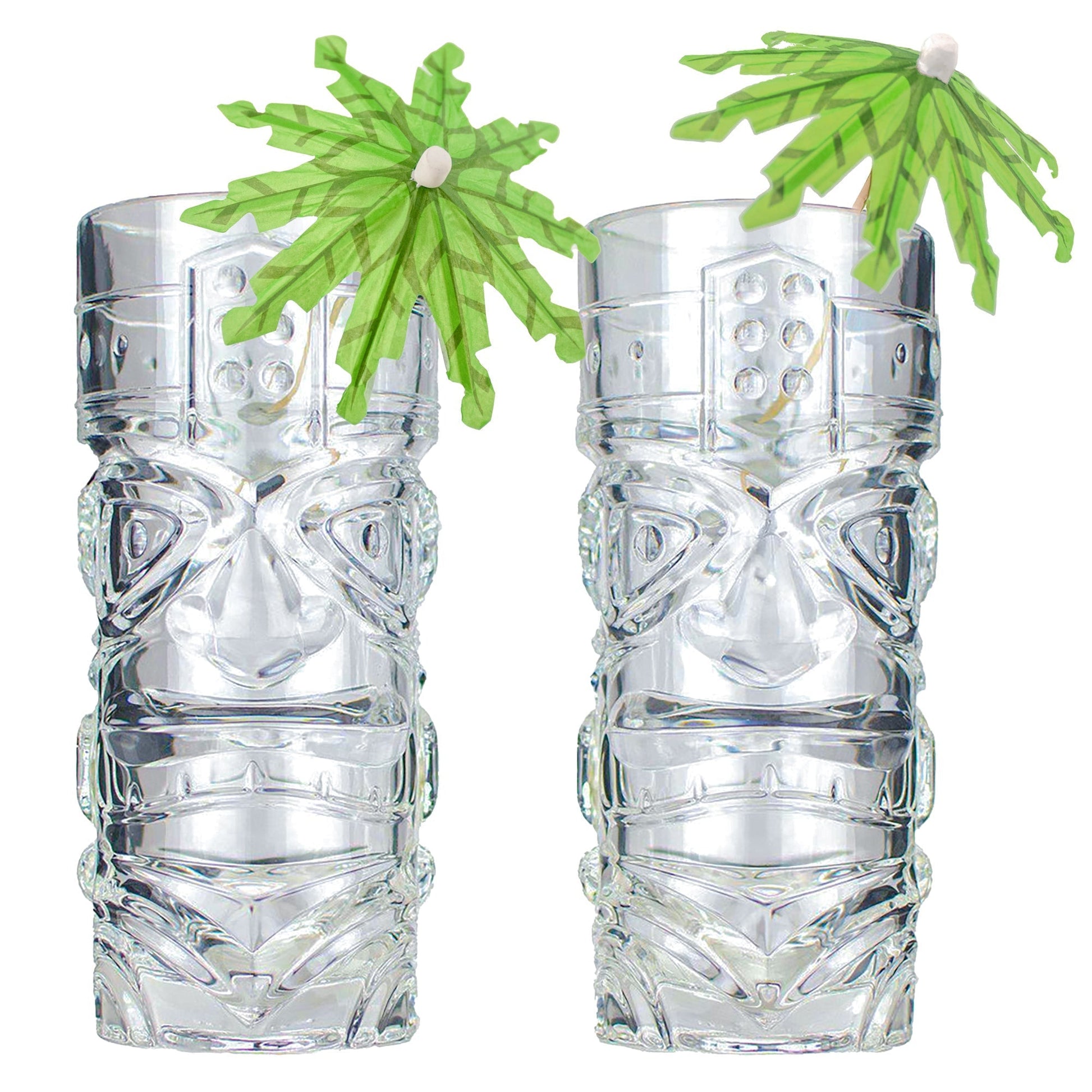 The Original Tiki Glass Party in a Box-Tumblers-Prince of Scots-810032752613-TikiTumblerwPalms-Prince of Scots