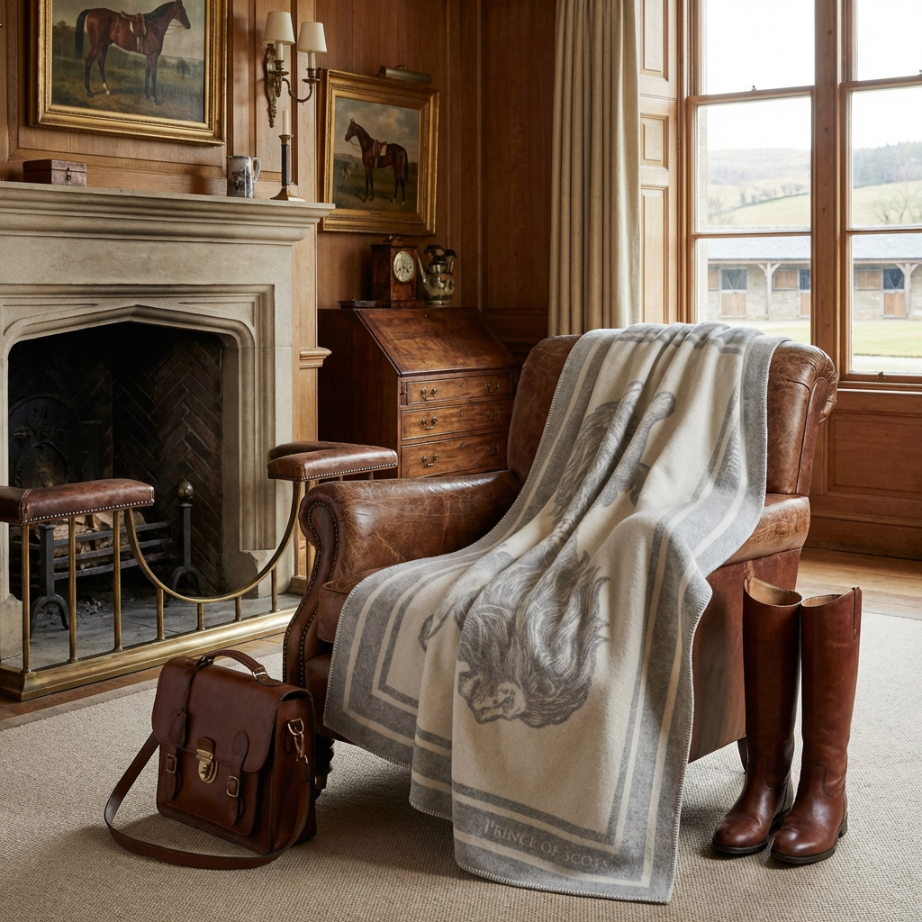 The Royal Mane Throw – Extra-Fine Italian Merino Wool | 56" x 72"-Throws and Blankets-[bar code]-Prince of Scots