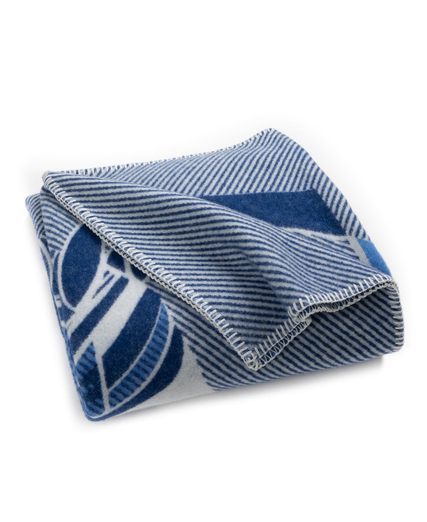 The Thoroughbred Throw – Extra-Fine Italian Merino Wool | 57" x 74" Blue-Throws and Blankets-[bar code]-Prince of Scots