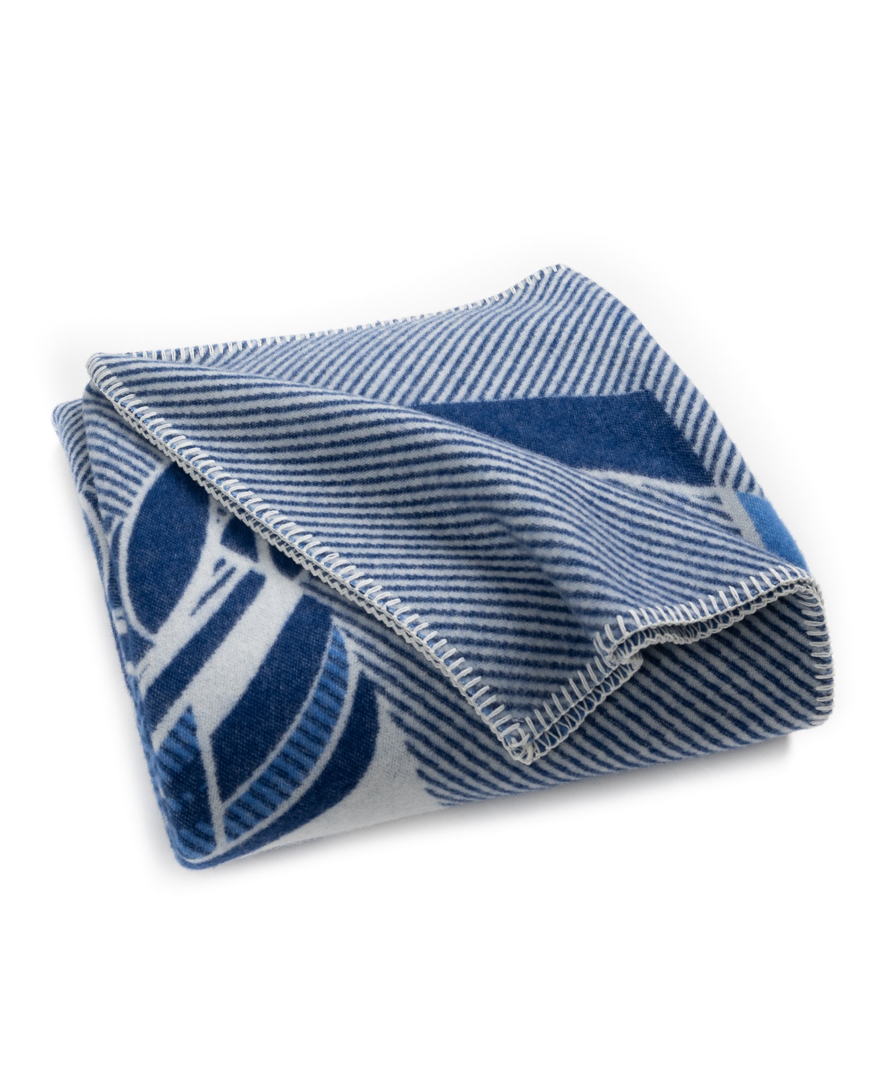 The Thoroughbred Throw – Extra-Fine Italian Merino Wool | 57" x 74" Blue-Throws and Blankets-[bar code]-Prince of Scots