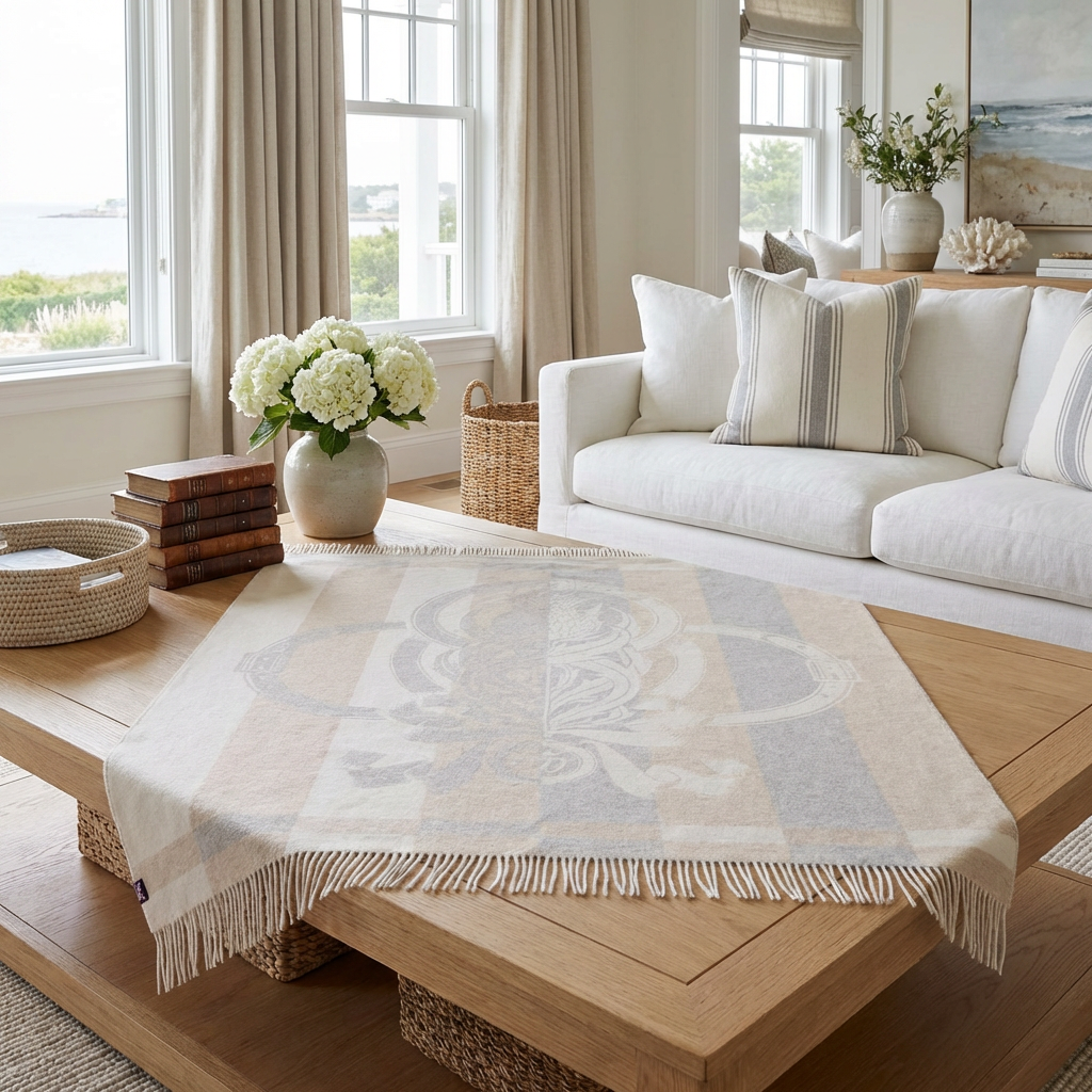 Thistle Reign Reversible Throw – Extra-Fine Italian Merino Wool | 56" x 72"-Blankets-[bar code]-Prince of Scots