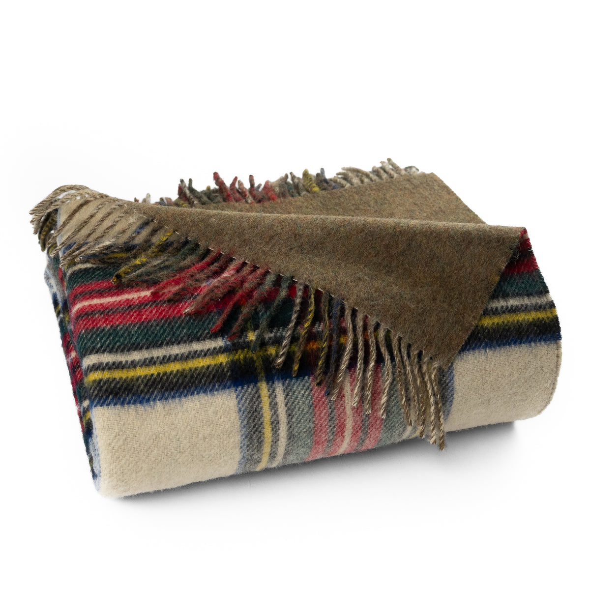 Prince of Scots Double Merino (Antiqued Dress Stewart)-Throws and Blankets-[bar code]-Prince of Scots