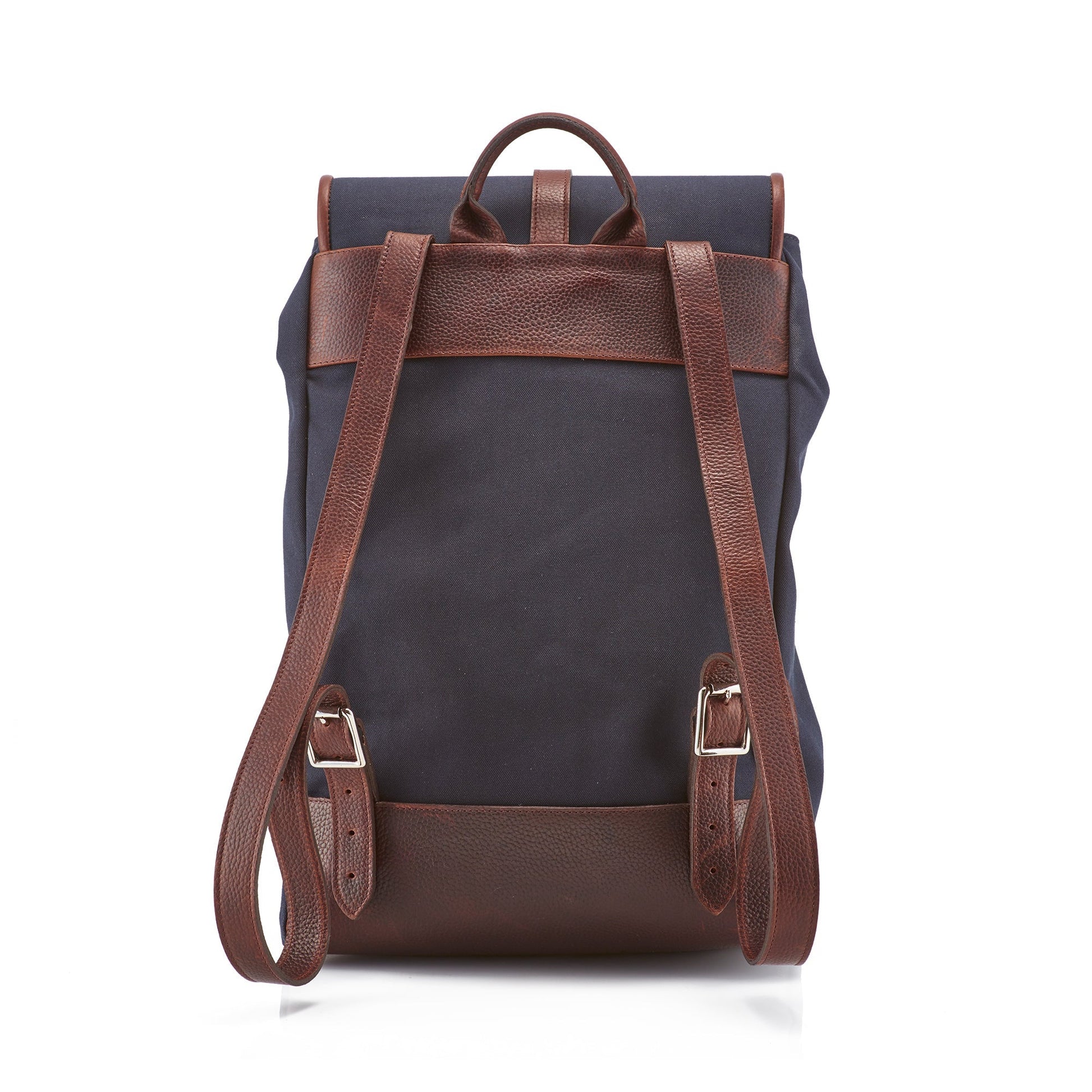 canvas leather backpack navy Wanderlust Cotswold Canvas Backpack ~ Classic Navy
