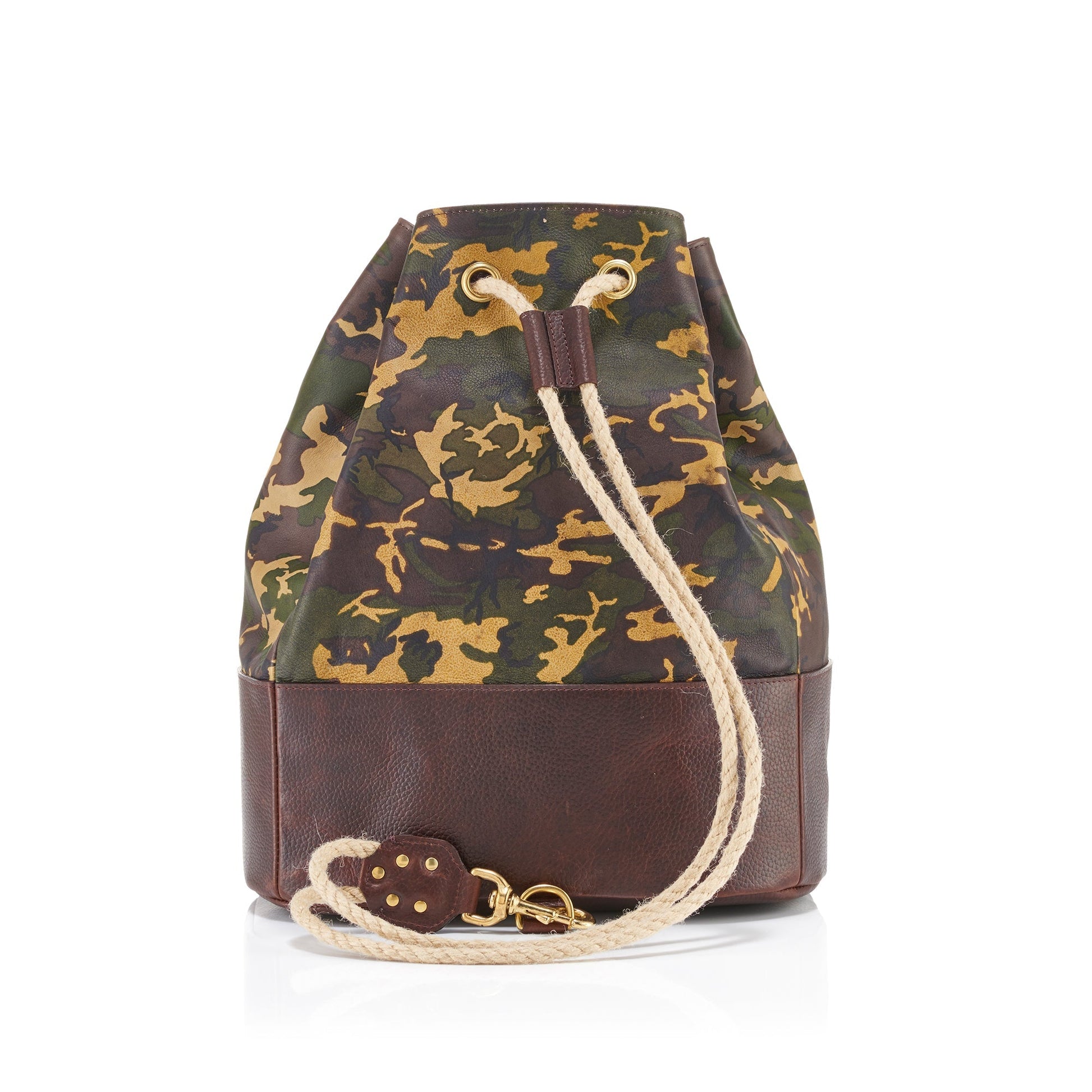 WANDERLUST Leather Duffle Bag ~ Tan Camo-Luggage-[bar code]-TanCamoDuffle-Prince of Scots