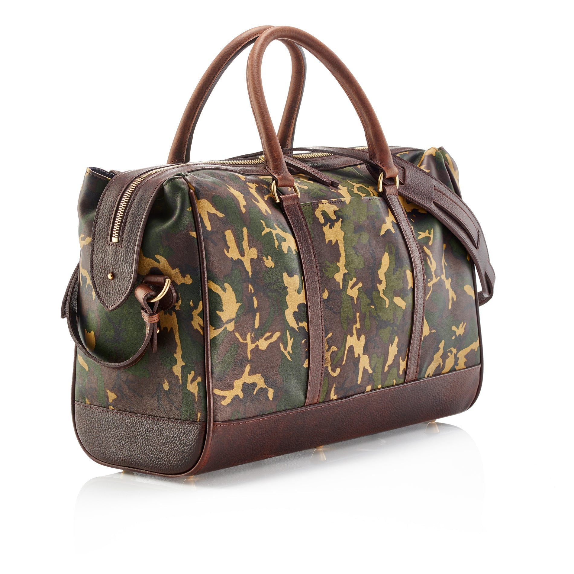 WANDERLUST Leather Weekender ~ Tan Camo-Luggage-[bar code]-TanCamoWeekender-Prince of Scots