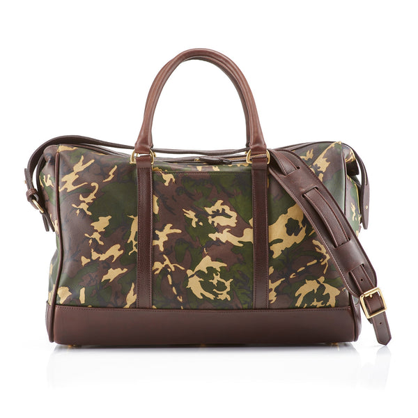 WANDERLUST Leather Weekender ~ Tan Camo-Luggage-[bar code]-TanCamoWeekender-Prince of Scots