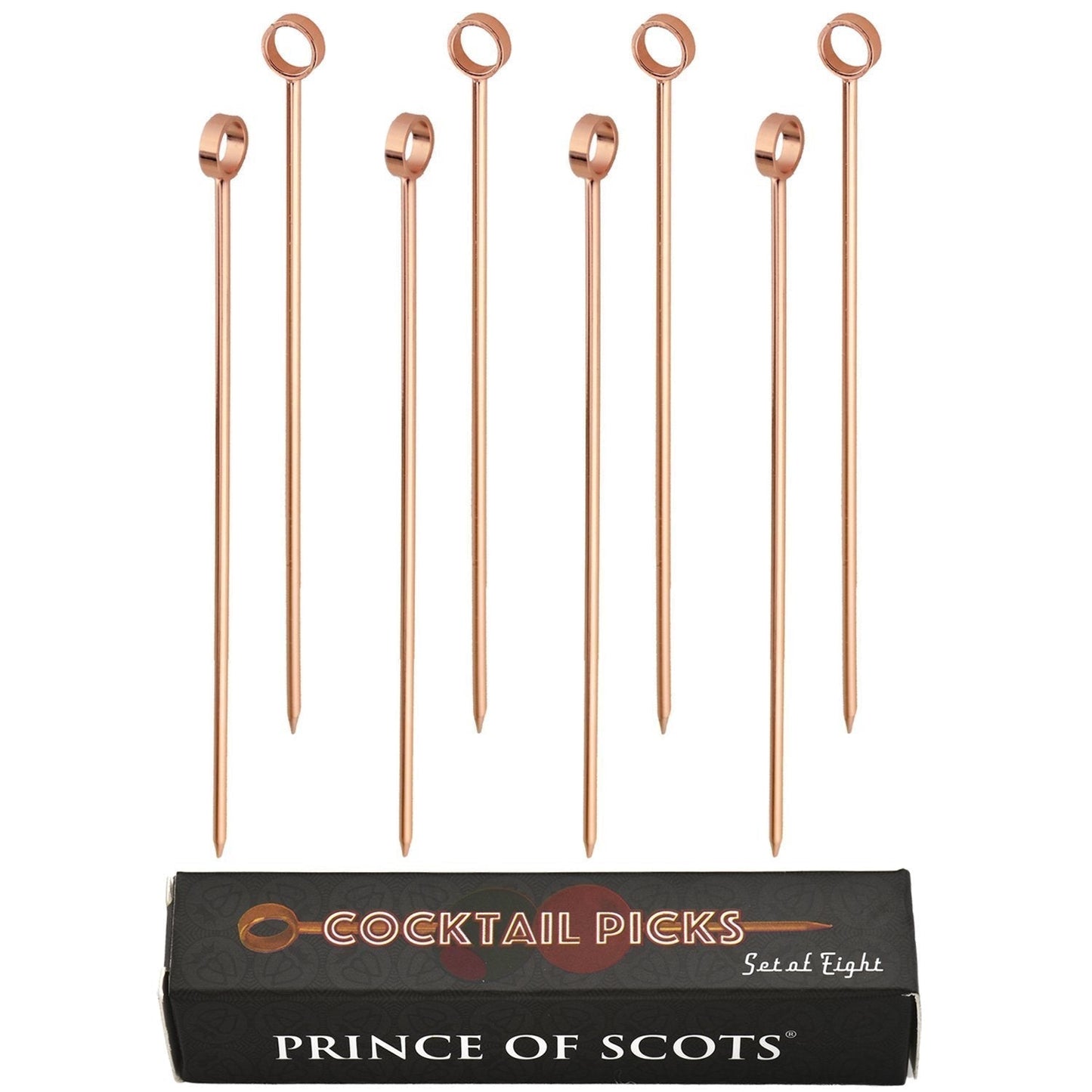 Prince of Scots 8-Pack Professional XL-Cocktail Picks (Copper)-Barware-Prince of Scots-Prince of Scots