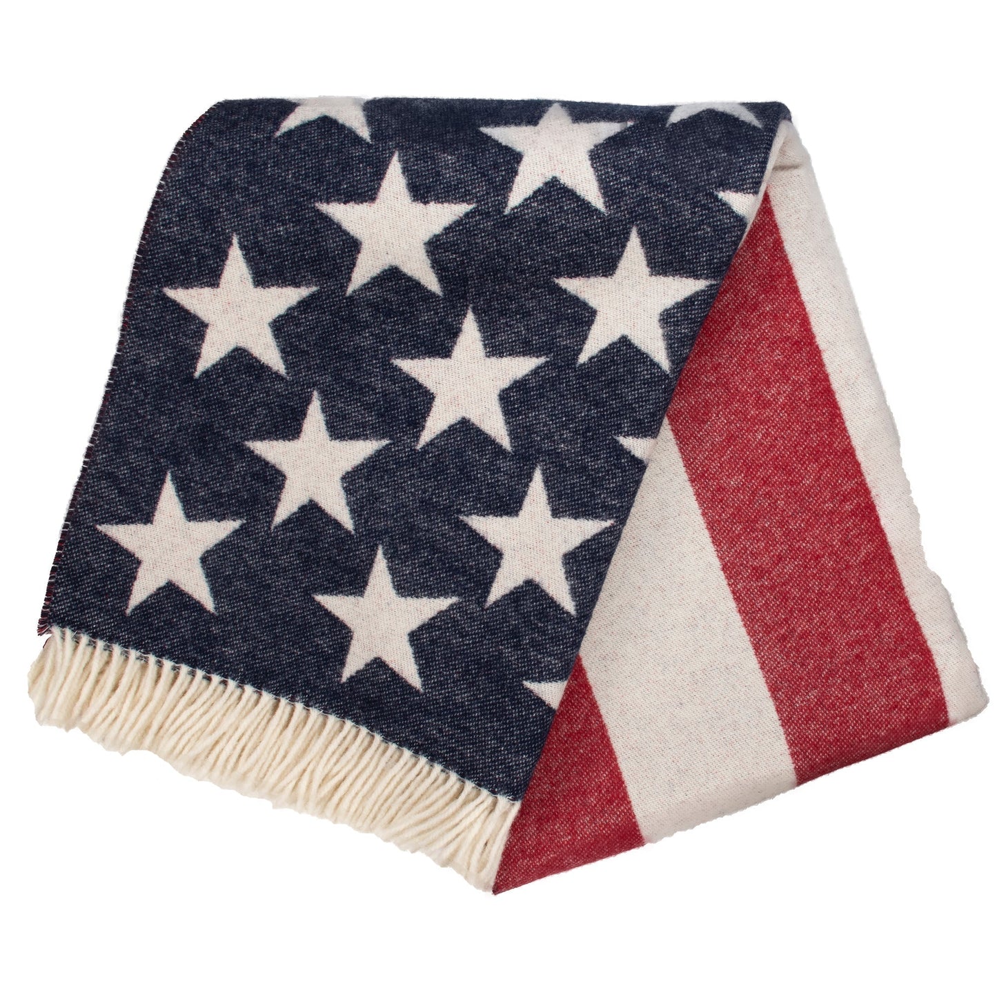 Prince of Scots American Flag Merino Wool Throw-Throws and Blankets-00810032752392-USAFlag-Prince of Scots