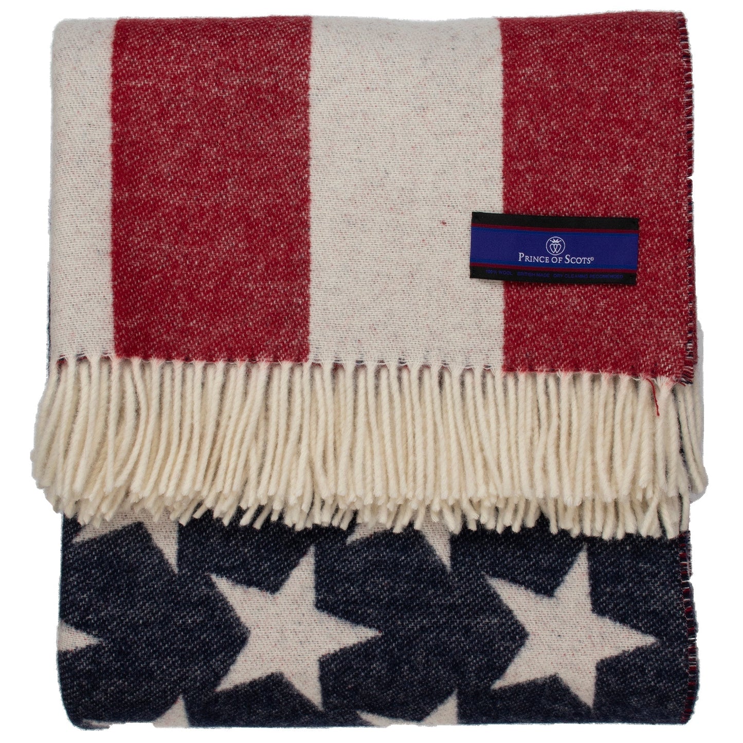 Prince of Scots American Flag Merino Wool Throw-Throws and Blankets-00810032752392-USAFlag-Prince of Scots