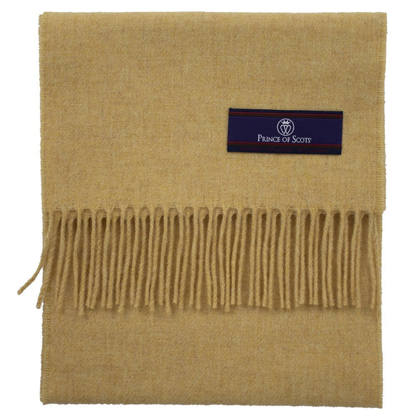 Prince of Scots Fringed Merino Wool Scarf (Cream)-scarf-Prince of Scots-PrinceCream-810032759827-Prince of Scots