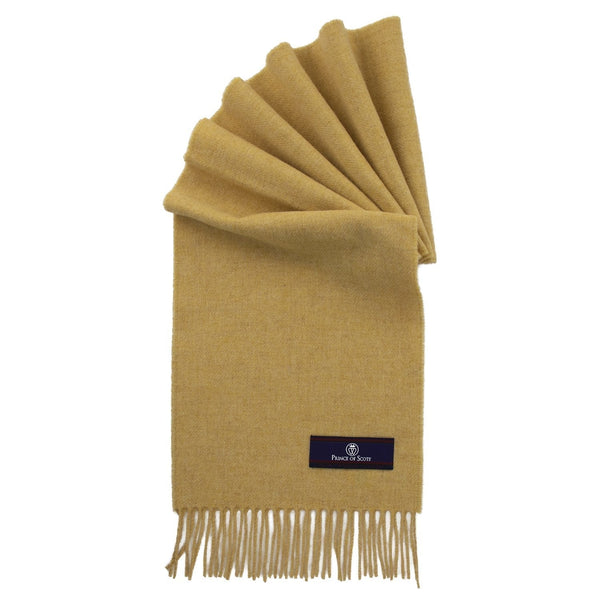 Prince of Scots Fringed Merino Wool Scarf (Cream)-scarf-Prince of Scots-PrinceCream-810032759827-Prince of Scots