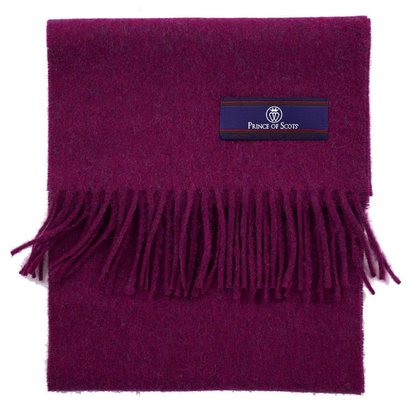 Prince of Scots Fringed Merino Wool Scarf (Crimson)-scarf-Prince of Scots-PrinceCrimson-810032759766-Prince of Scots
