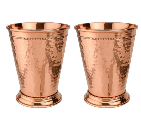 Prince of Scots Hammered Copper 12 Ounce Mint Julep Cup (Set of 2)-Mint Julep-MintJulepCH2-810032752200-Prince of Scots-Prince of Scots