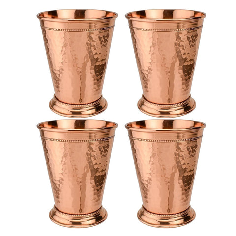 Prince of Scots Hammered Copper 12 Ounce Mint Julep Cup (Set of 4)-Mint Julep-MintJulepCH4-810032752194-Prince of Scots-Prince of Scots