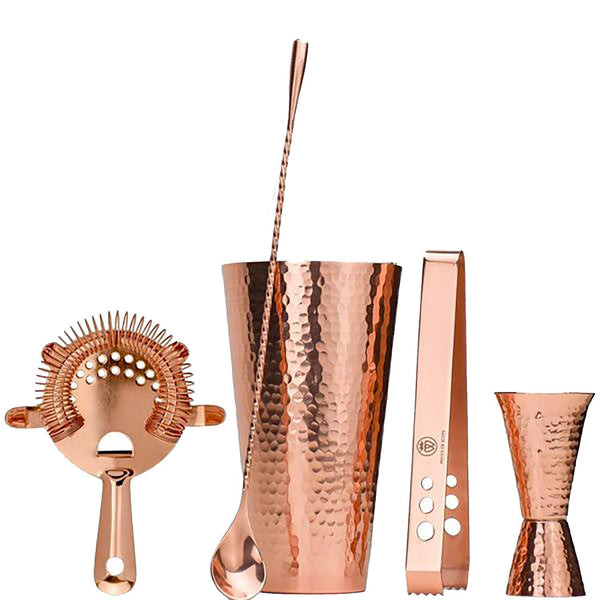 Prince of Scots Hammered Copper Cocktail Mixing Set-Dining and Entertaining-CopperMixingSet-Prince of Scots