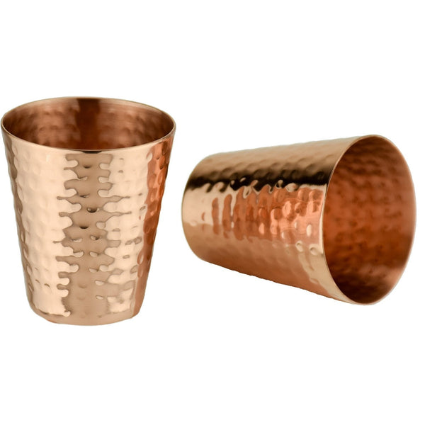 Prince of Scots Shot Glasses ~ Hammered Copper-Barware-Prince of Scots-Set of 2-Prince of Scots