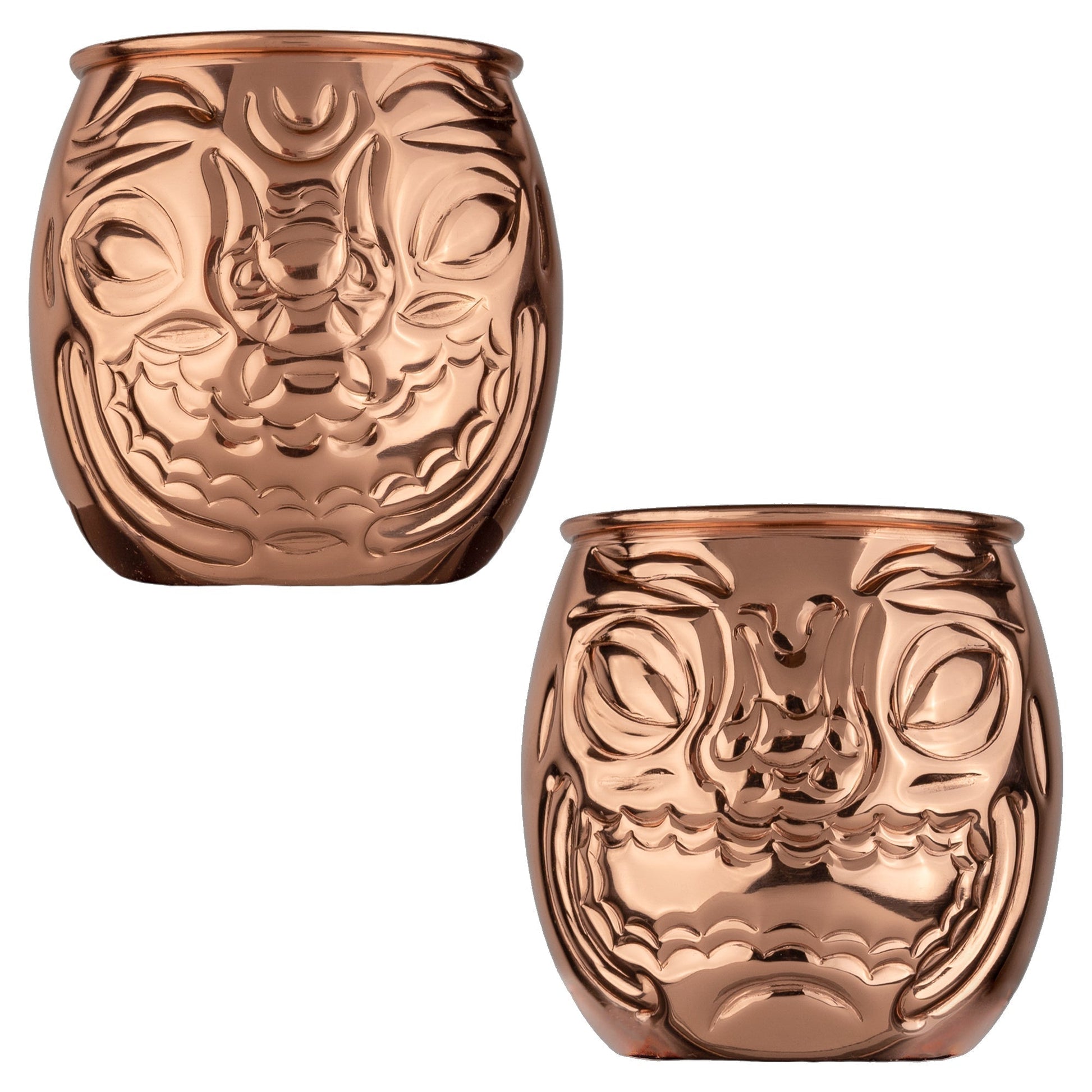 Prince of Scots Happy/Sad Copper Barrel Tiki Mug-Barware-810032752958-HappySadMug-Prince of Scots