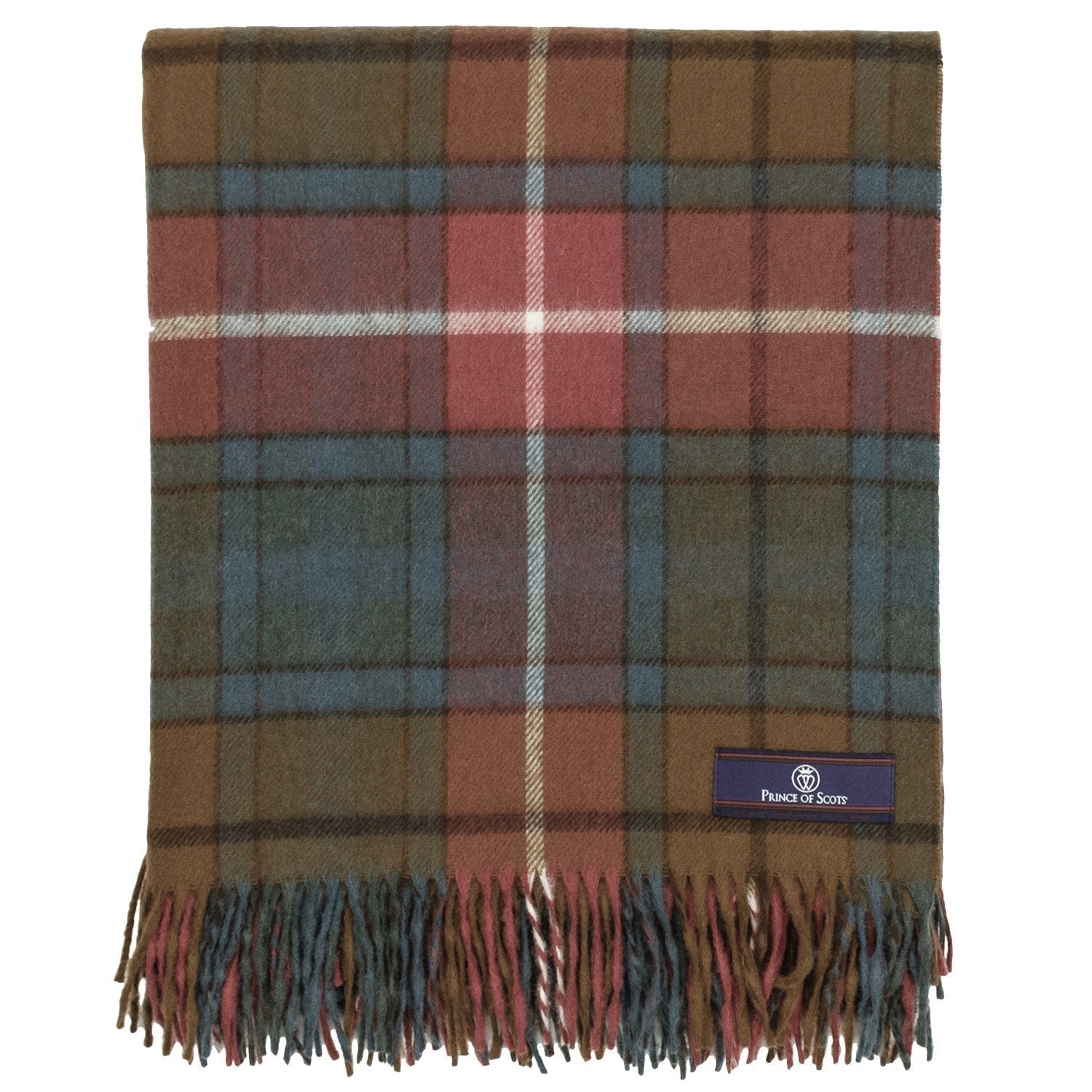 Prince of Scots Highland Tartan Tweed Merino Wool Throw ~ Antique Buchanan~-Throws and Blankets-Prince of Scots-Prince of Scots