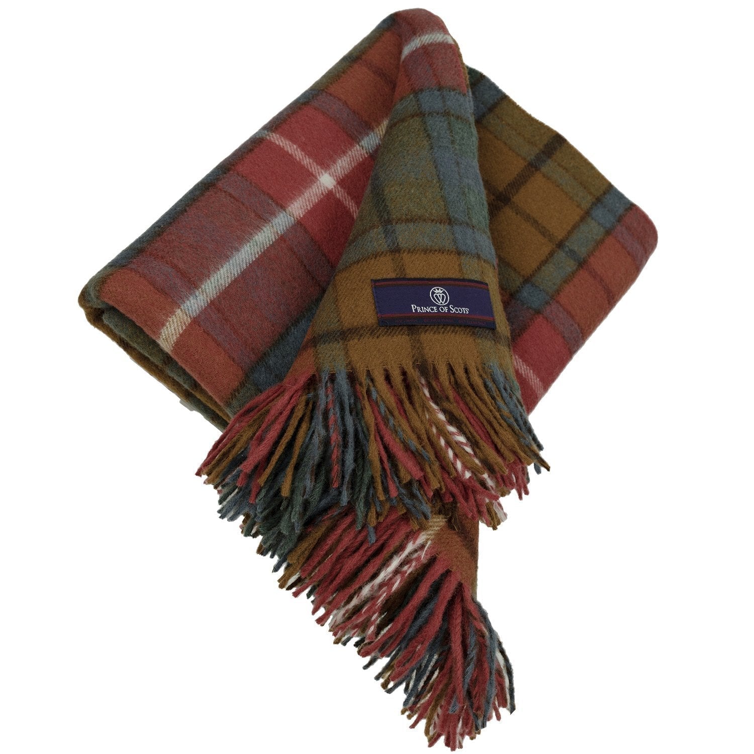 Prince of Scots Highland Tartan Tweed Merino Wool Throw ~ Antique Buchanan~-Throws and Blankets-Prince of Scots-Prince of Scots