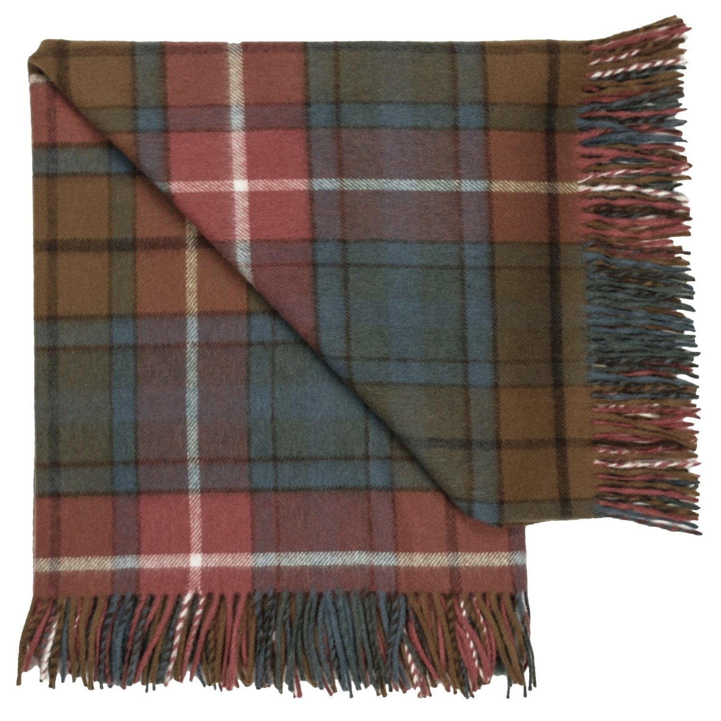 Prince of Scots Highland Tartan Tweed Merino Wool Throw ~ Antique Buchanan~-Throws and Blankets-Prince of Scots-Prince of Scots