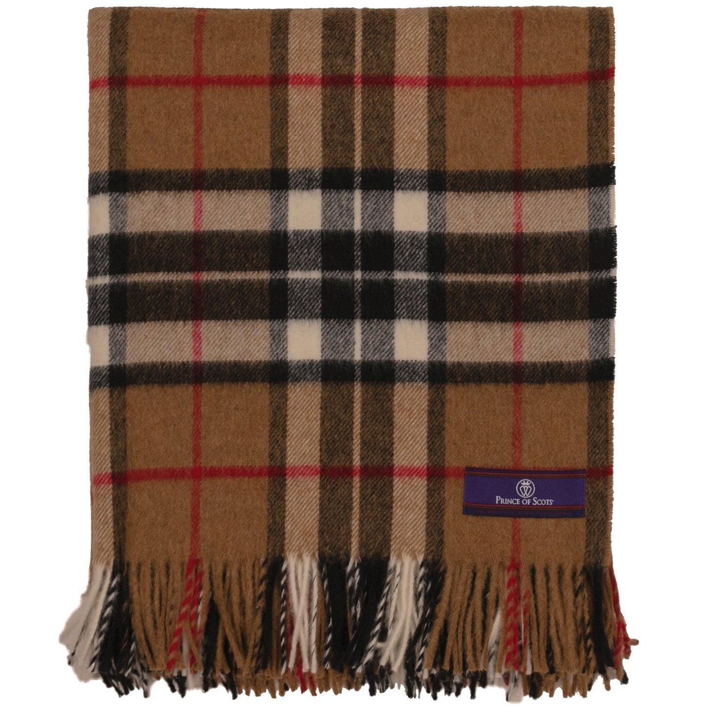 Prince of Scots Highland Tartan Tweed Merino Wool Throw ~ Camel Thompson ~-Prince of Scots-Prince of Scots